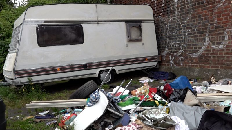 Müllchaos in Köln (Foto: SAT.1 NRW)