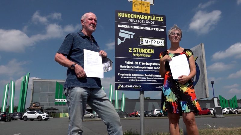 Abzocke auf Supermarktparkplatz?  (Foto: SAT.1 NRW)