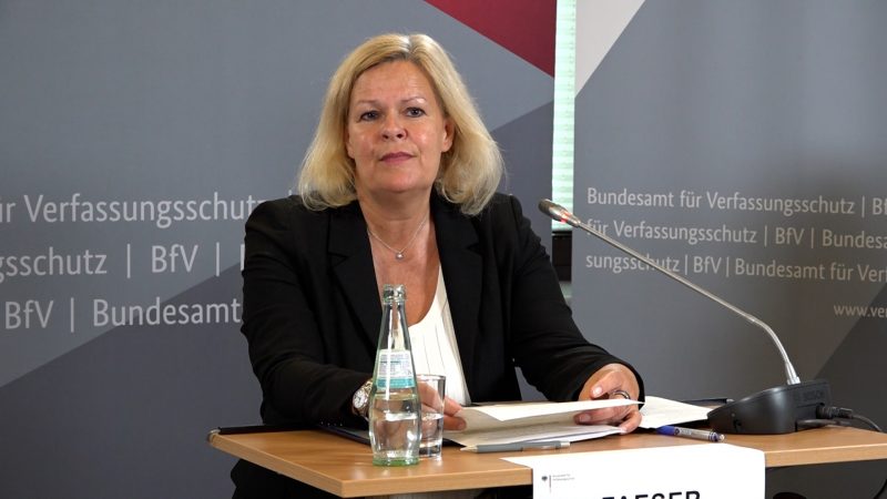 Bundesinnenministerin Faeser besucht Kölner Verfassungsschutz (Foto: SAT.1 NRW)