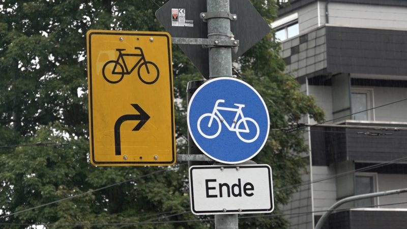 Radweg-Chaos (Foto: SAT.1 NRW)