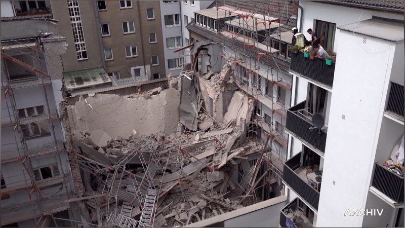 Prozessauftakt nach Hauseinsturz in Düsseldorf (Foto: SAT.1 NRW)