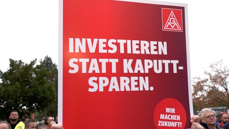 Warnstreiks in der Metall- und Elektroindustrie gestartet (Foto: SAT.1 NRW)