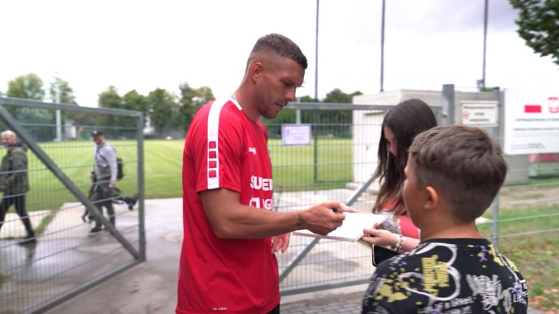 Abschied von Lukas Podolski (Foto: SAT.1 NRW)