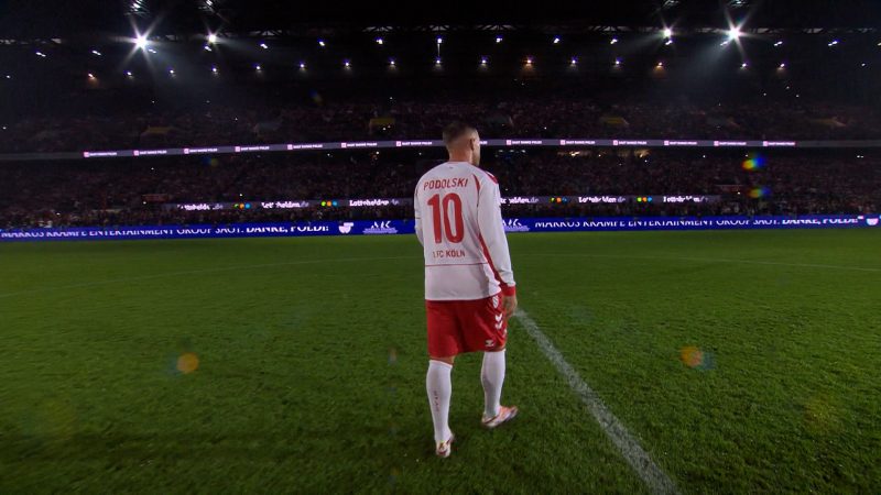 Emotionaler Abschied von Lukas Podolski in Köln (Foto: SAT.1 NRW)