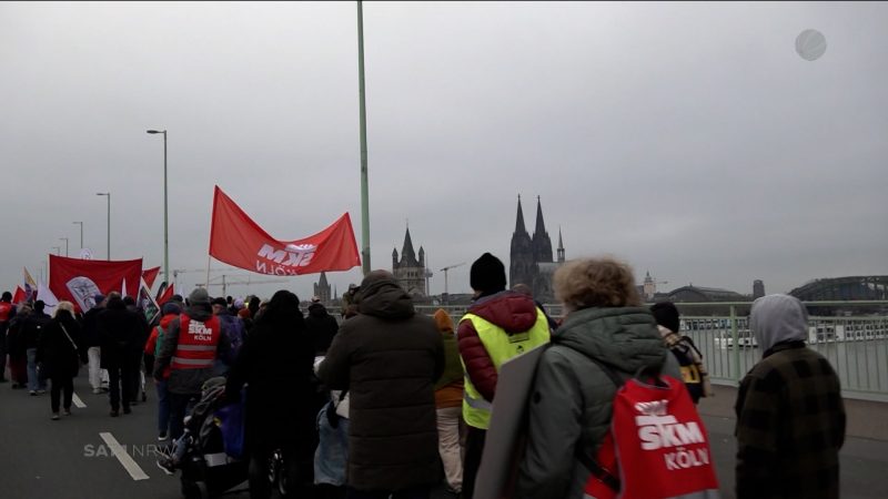 Kölner Sozialverbände gehen auf die Straße  (Foto: SAT.1 NRW)