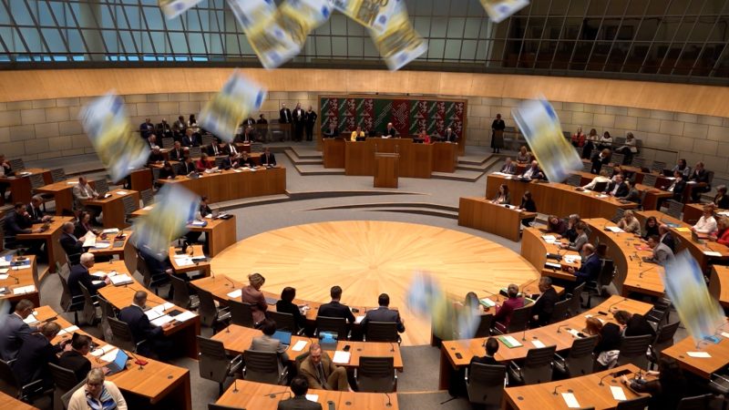 Haushaltsdebatte im NRW-Landtag (Foto: SAT.1 NRW)