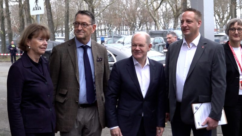 Scholz besucht Ford-Werk in Köln (Foto: SAT.1 NRW)