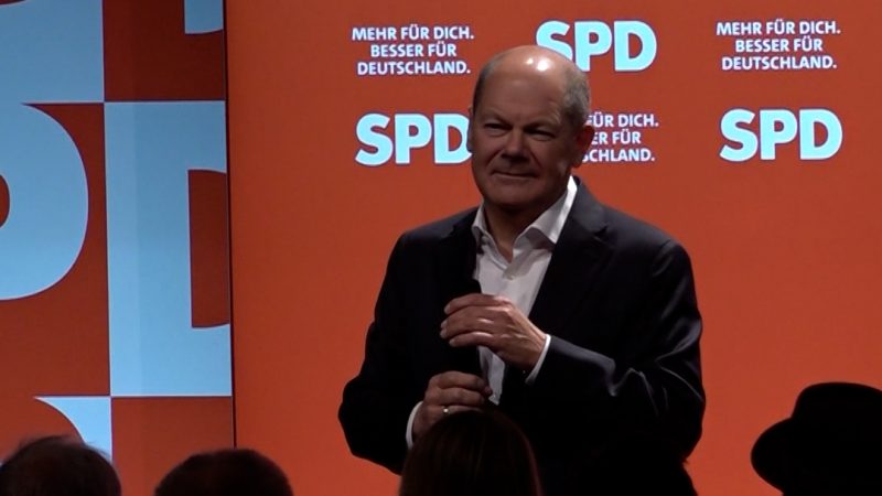 Olaf Scholz startet Wahlkampf in Bielefeld (Foto: SAT.1 NRW)