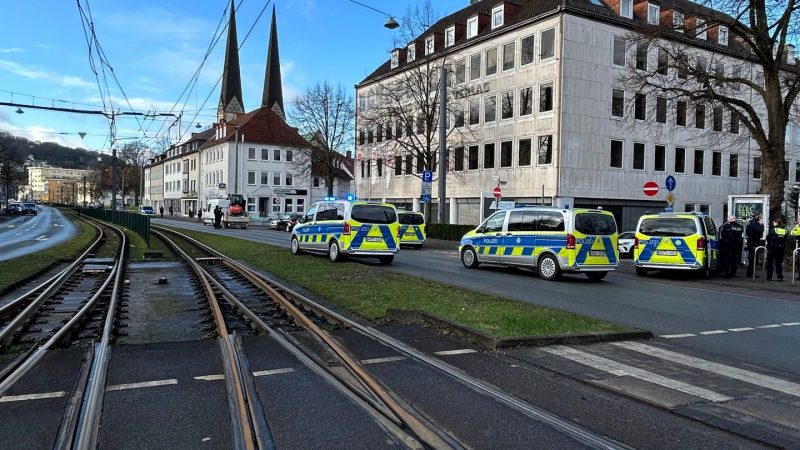 Schüsse vor dem Landgericht Bielefeld (Foto: SAT.1 NRW)