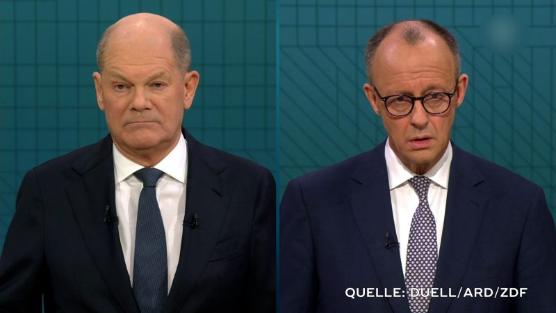 TV-Duell Scholz vs. Merz – Wer konnte überzeugen? (Foto: SAT.1 NRW)