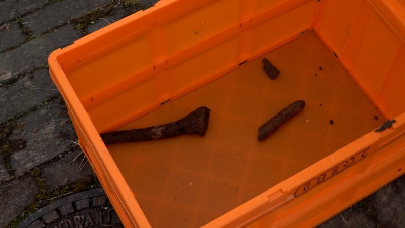 Menschliche Knochen auf Baustelle gefunden (Foto: SAT.1 NRW)