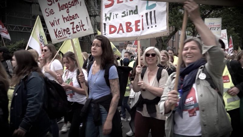 Streikchaos: OP-Absagen, Müllberge und Schulausfall (Foto: SAT.1 NRW)